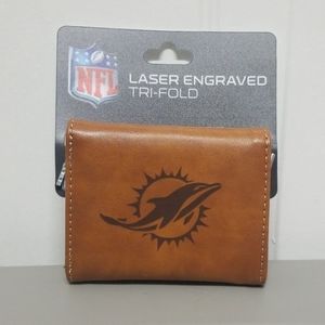 Miami Dolphins NFL tri fold wallet NWT